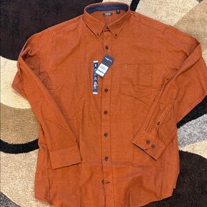 Men's Rust Button-Up Shirt